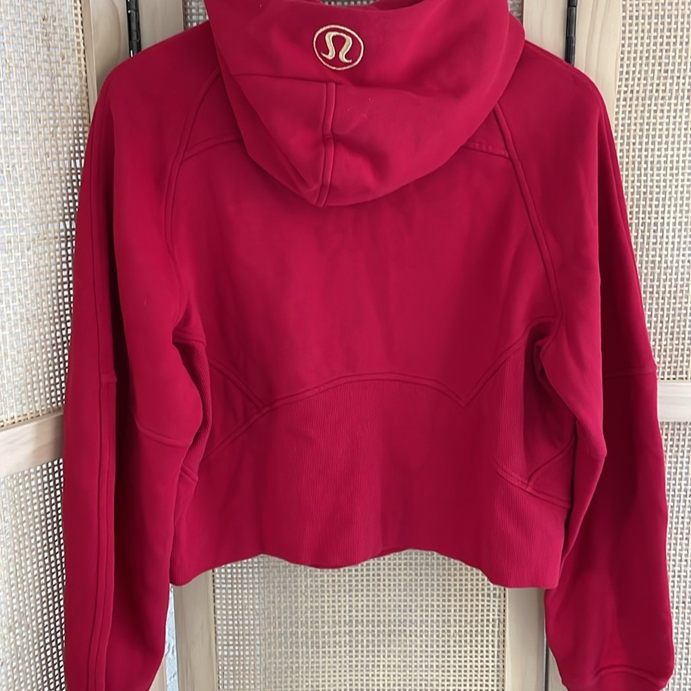 NWT LULULEMON SCUBA OVERSIZED HALF-ZIP HOODIE NEW YEAR SIZE XS/SMALL DARK RED - Picture 5 of 7